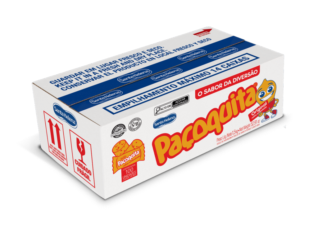 Paçoca Santa Helena Paçoquita Rolha Embalada Original 100 x 15 g